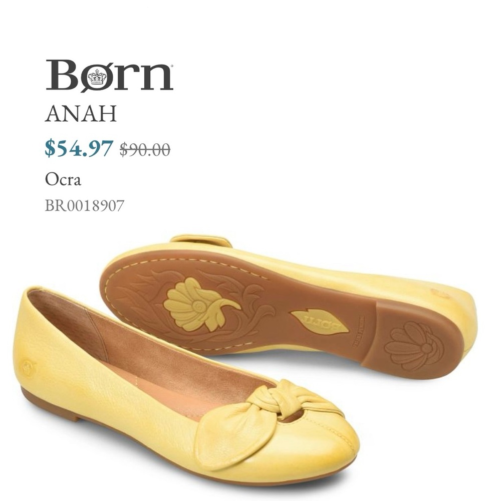 Born Anah Women's Yellow Flats